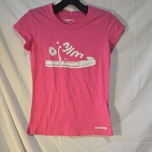 Converse Pink Tee with Sneaker Design